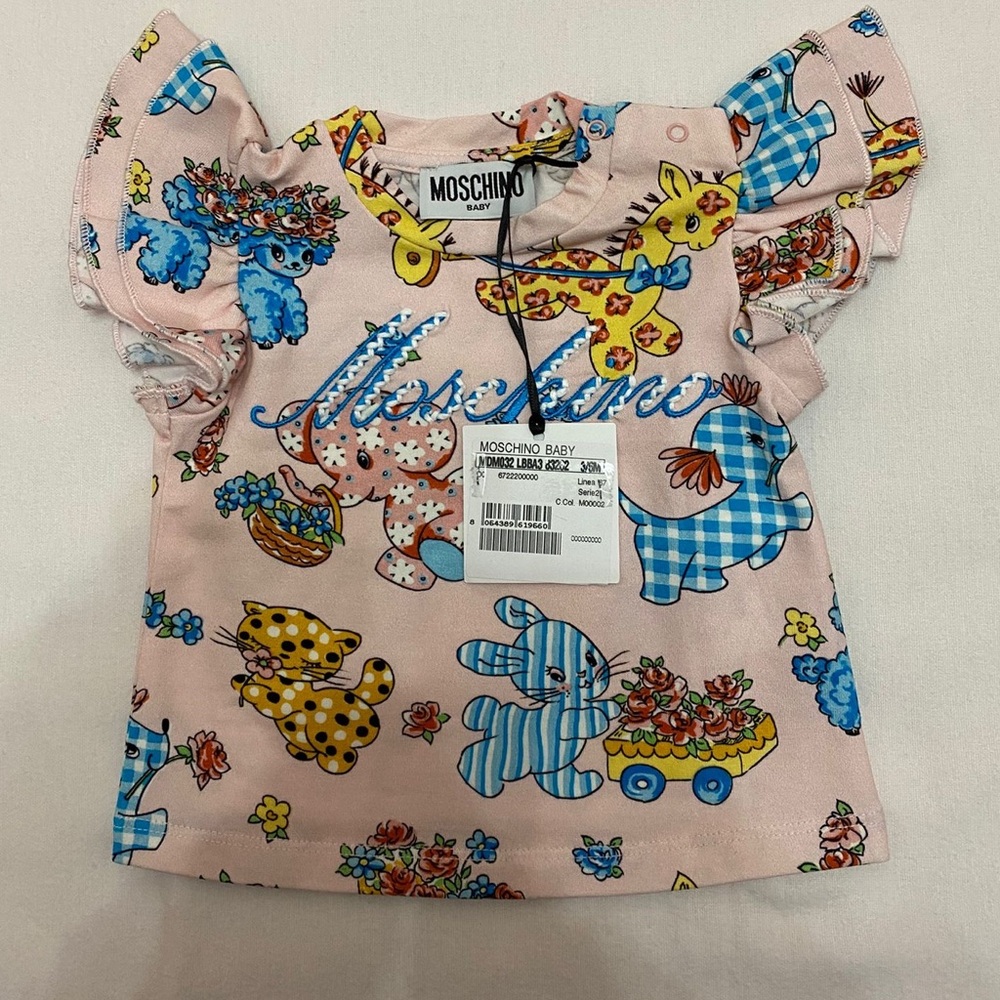 Moschino Baby Pink Graphic Top 3-6 months girl